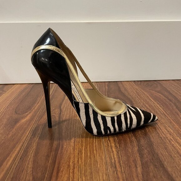 Jimmy Choo Shoes - JIMMY CHOO 'Viper' Zebra Print Calf Hair Stilettos